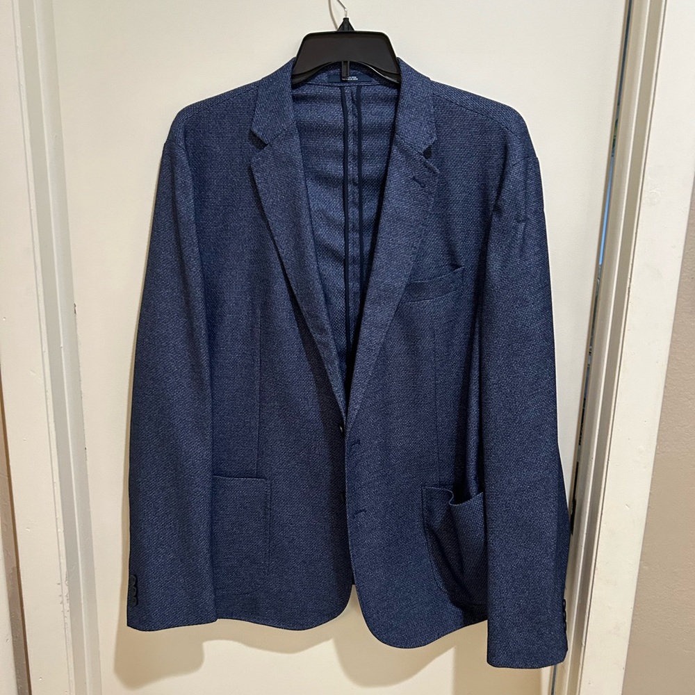 Navy blue tweed like blazer